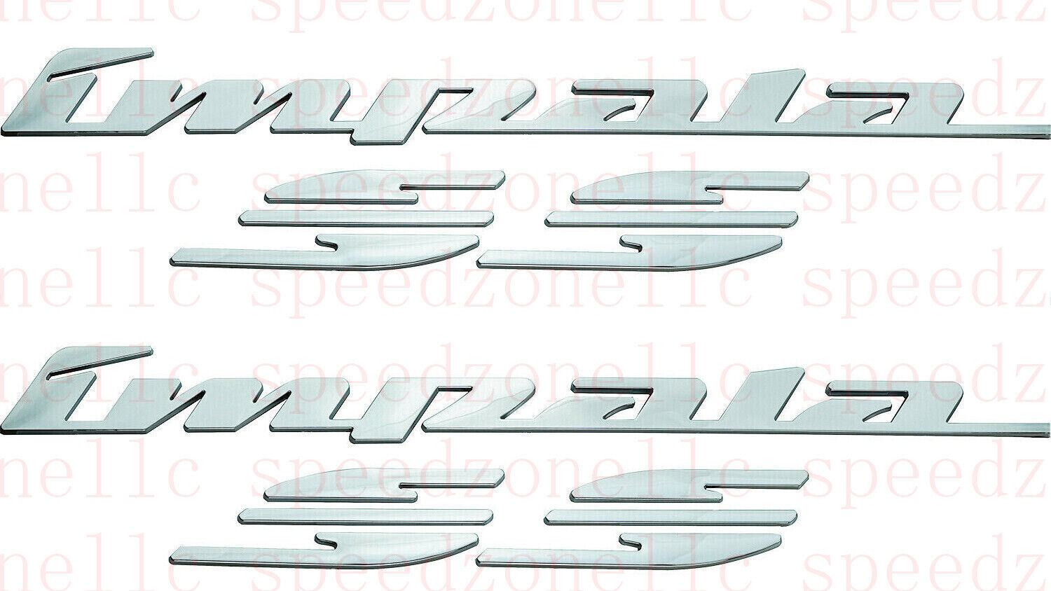 2X 94-96 Impala SS Emblem Right Left Quarter Panel Letter Badge New Chrome