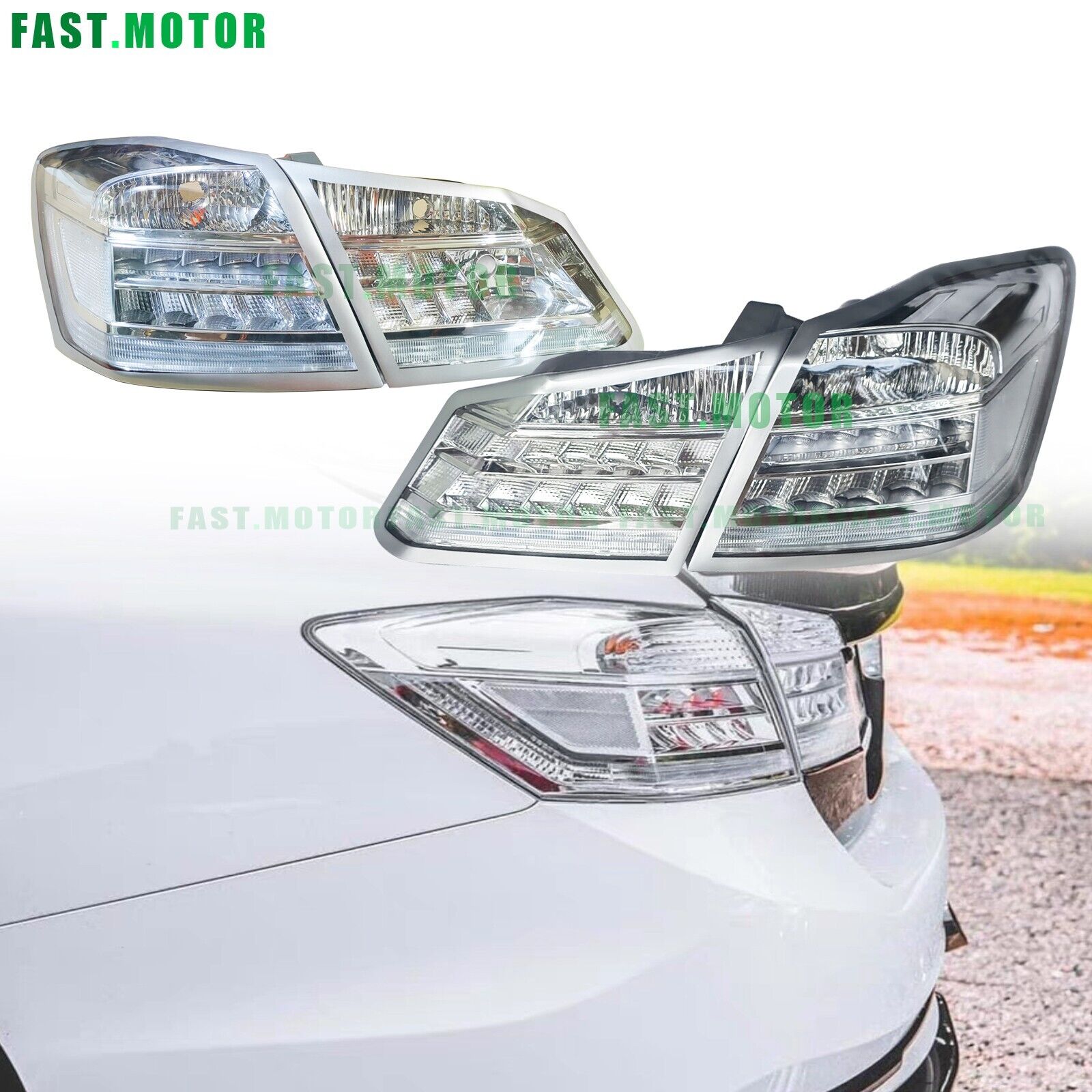 Crystal Clear Lens Brake Tail Lights Turn Signal Cover For 13-15 Accord Sedan