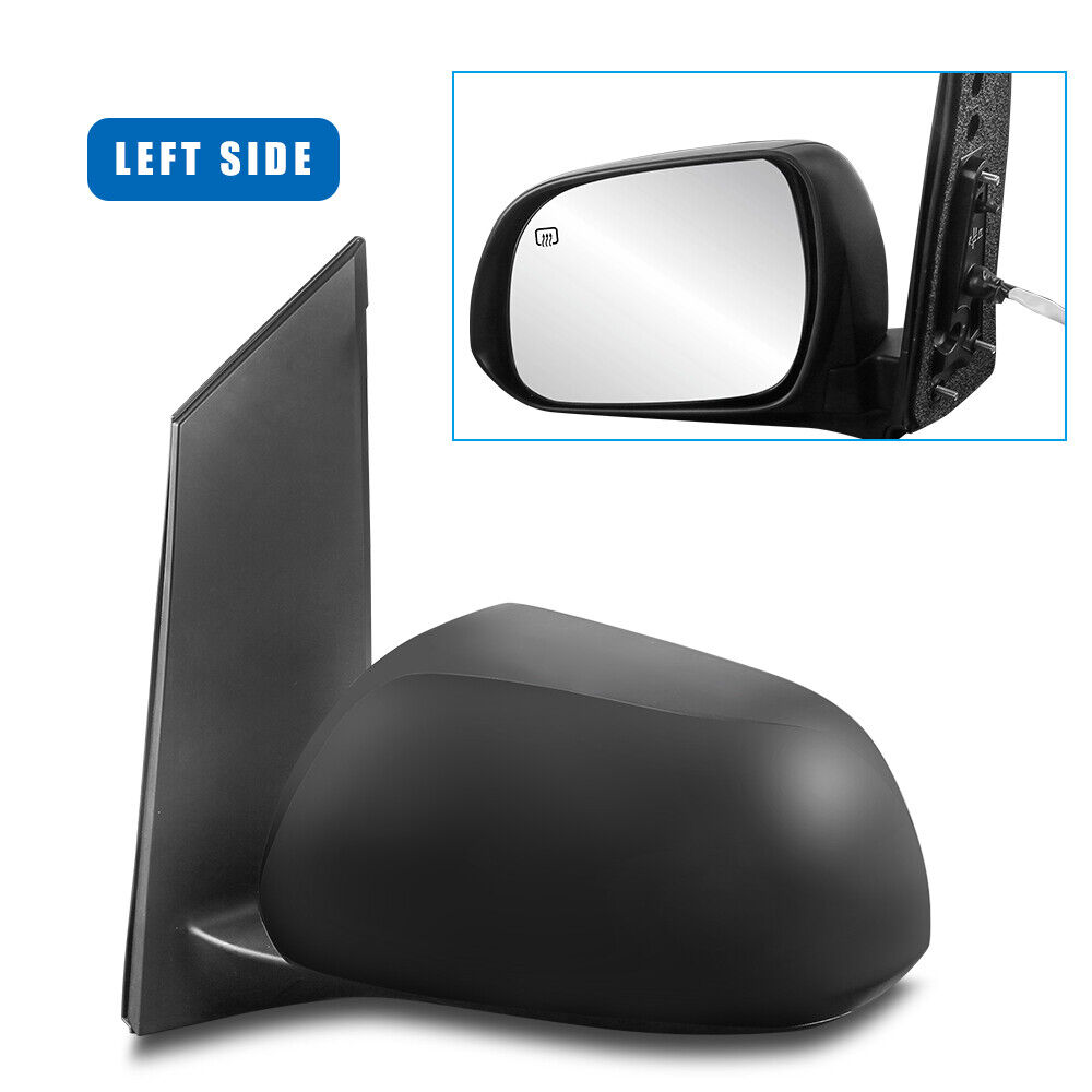 Black Left Side Power Heated Manual Folding Mirror For 2013-2017 Toyota Sienna