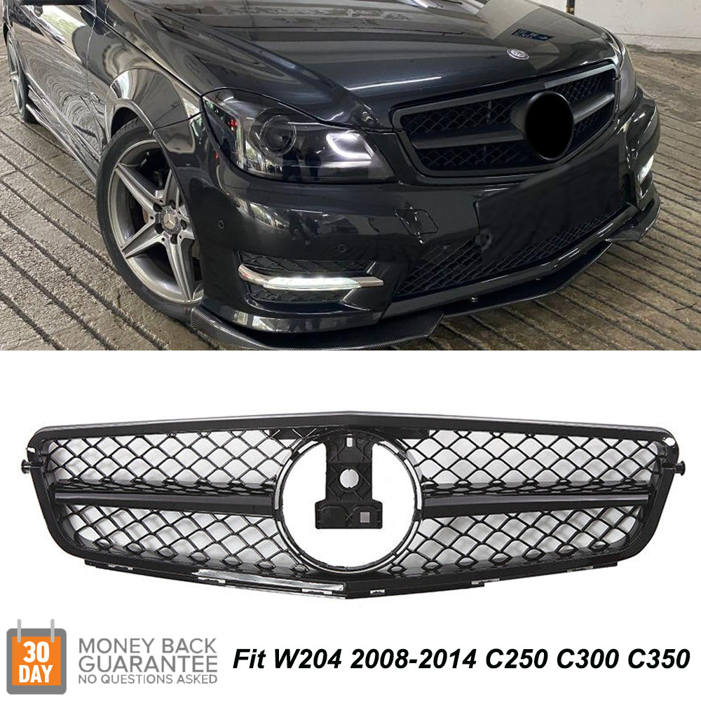 AMG Style Front Grille Grill For Mercedes W204 2008-2014 C250 C300 C350