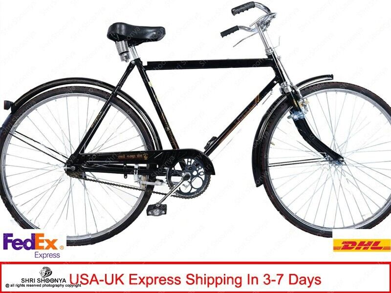 Roadster Cycle City Bike Bicycle Single Speed Black For Adults