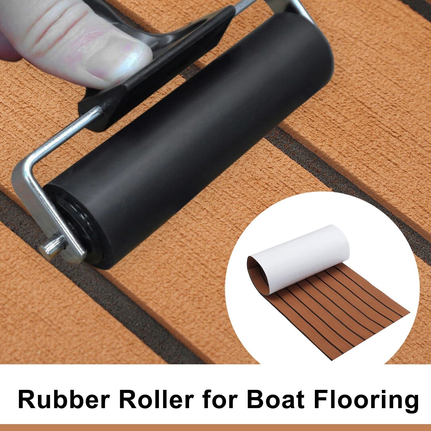 Rubber Roller for Boat Flooring Installation , Tool for EVA Foam Decking  Sheet