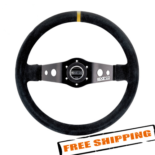 Sparco 015R215CSN 2-Spoke R215 Series Competition Black Suede Steering Wheel