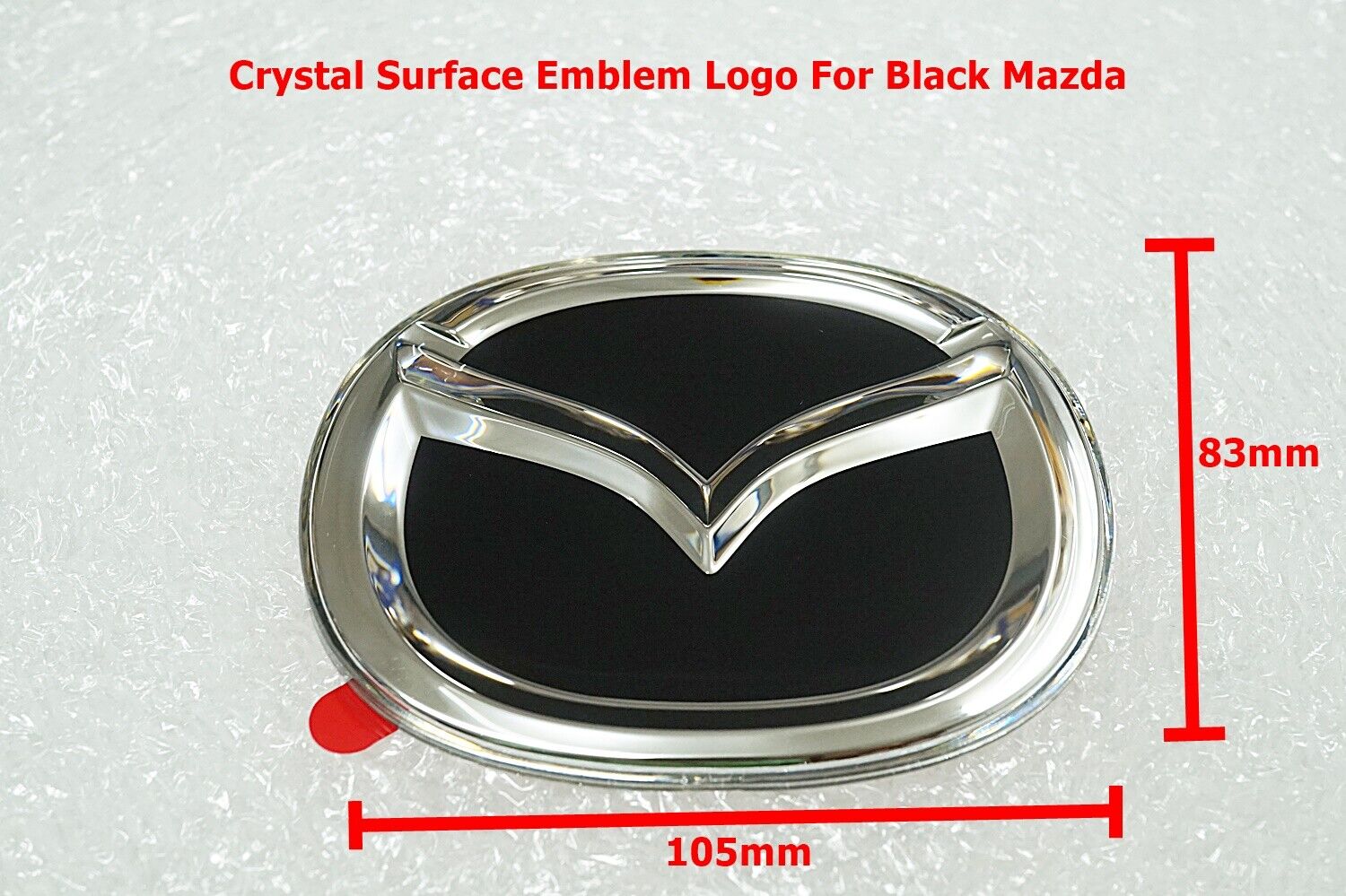 1Pc Size 105 mm Crystal Surface Front Grille Emblem Logo For Black 