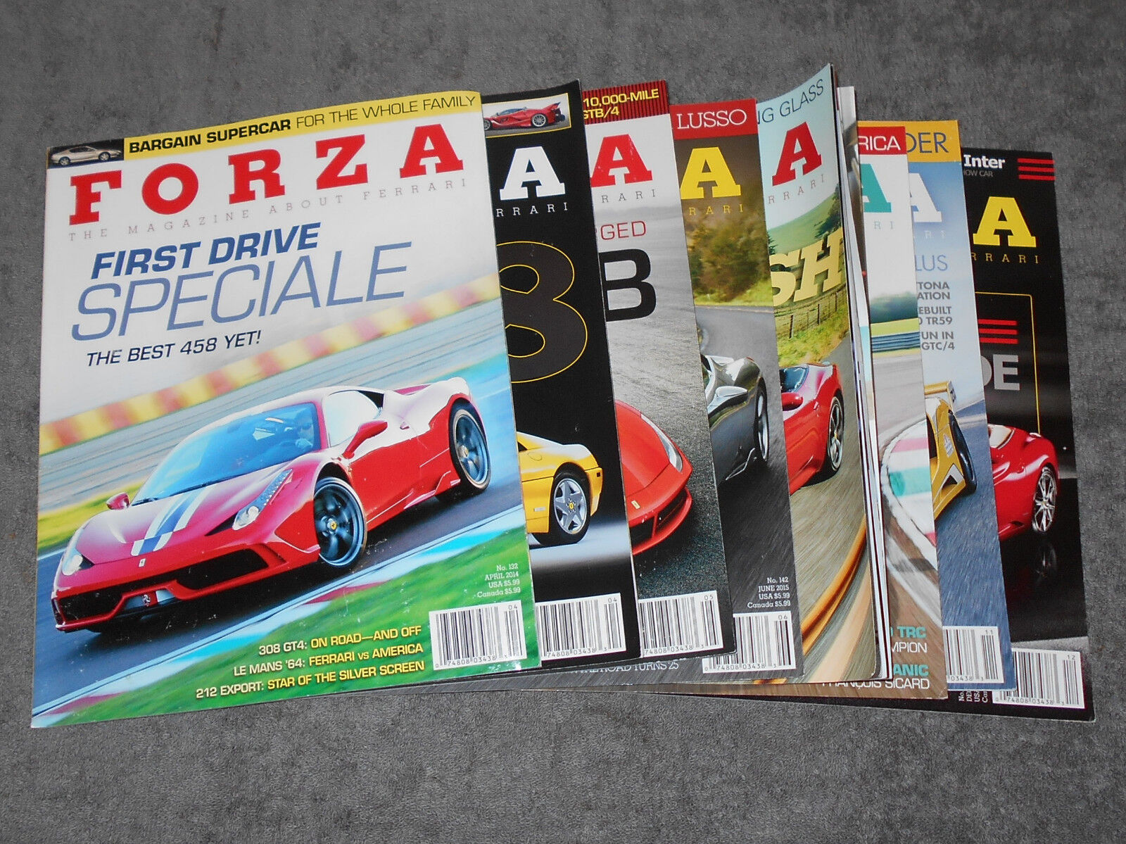 FORZA Ferrari Magazine 8 Issues from APR 2014 APR MAY JUN AUG OCT NOV DEC 2015