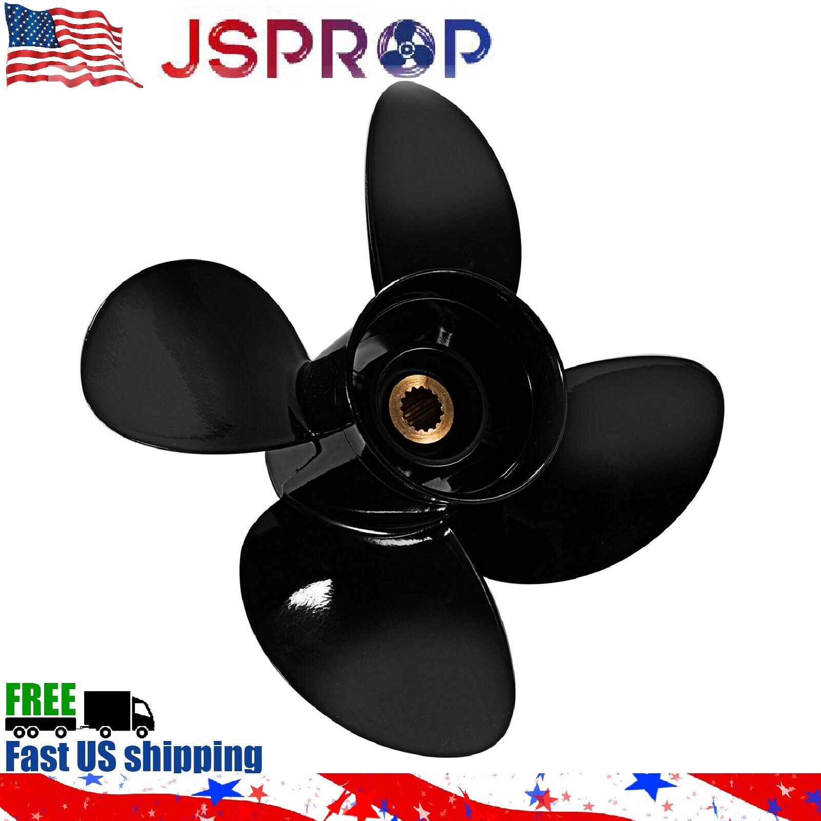 OEM 14 1/2x17 Boat Propeller fit Yamaha Engines 130-300HP 15 Tooth 4 Blades ,RH
