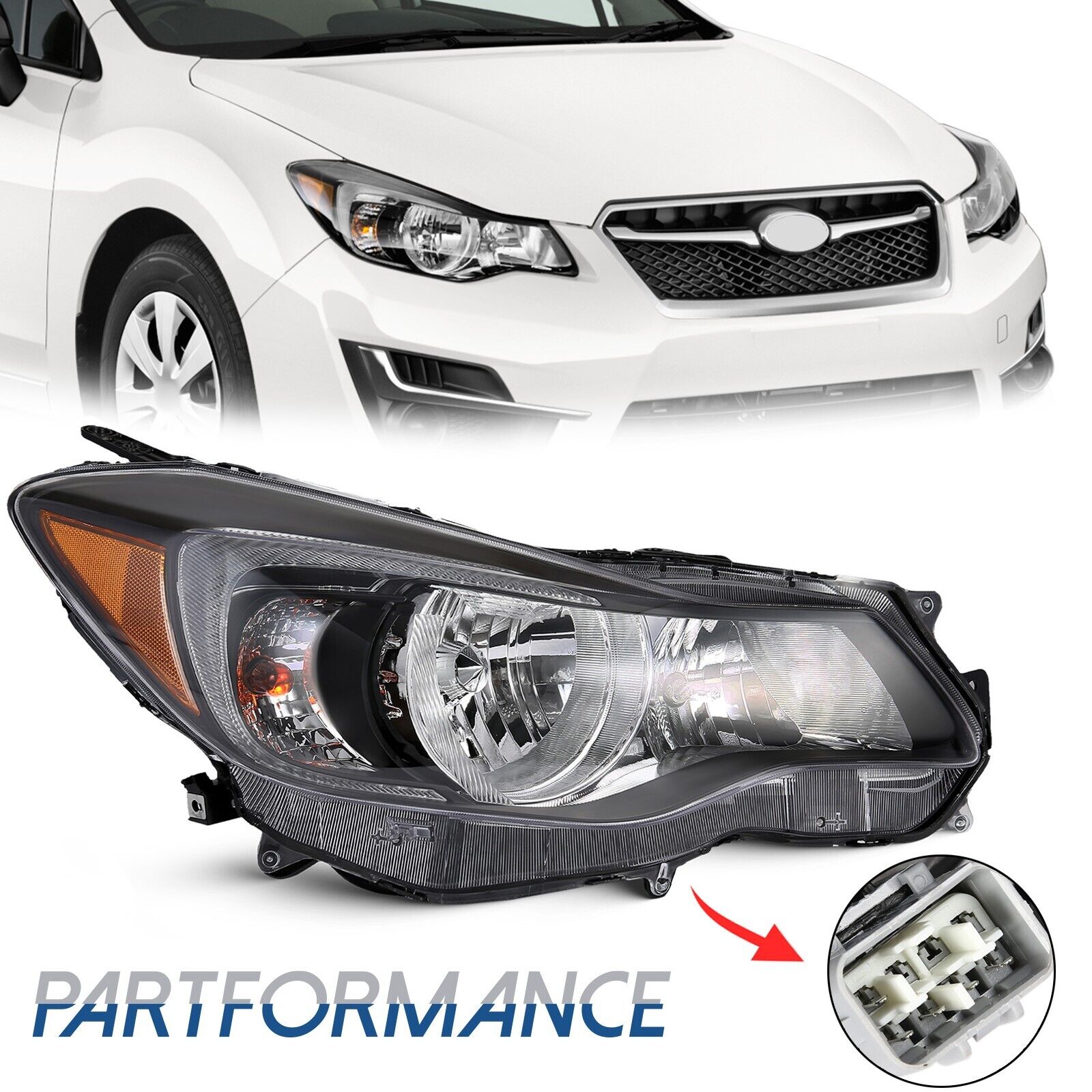 Right Headlight Assembly For 12-15 Subaru Impreza 13-16 XV Crosstrek w/ Bulbs