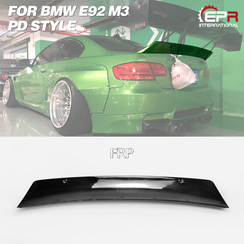 RB PD Style FRP Unpainted Rear Trunk Spoiler Wing Add On Bodykits For BMW M3 E92