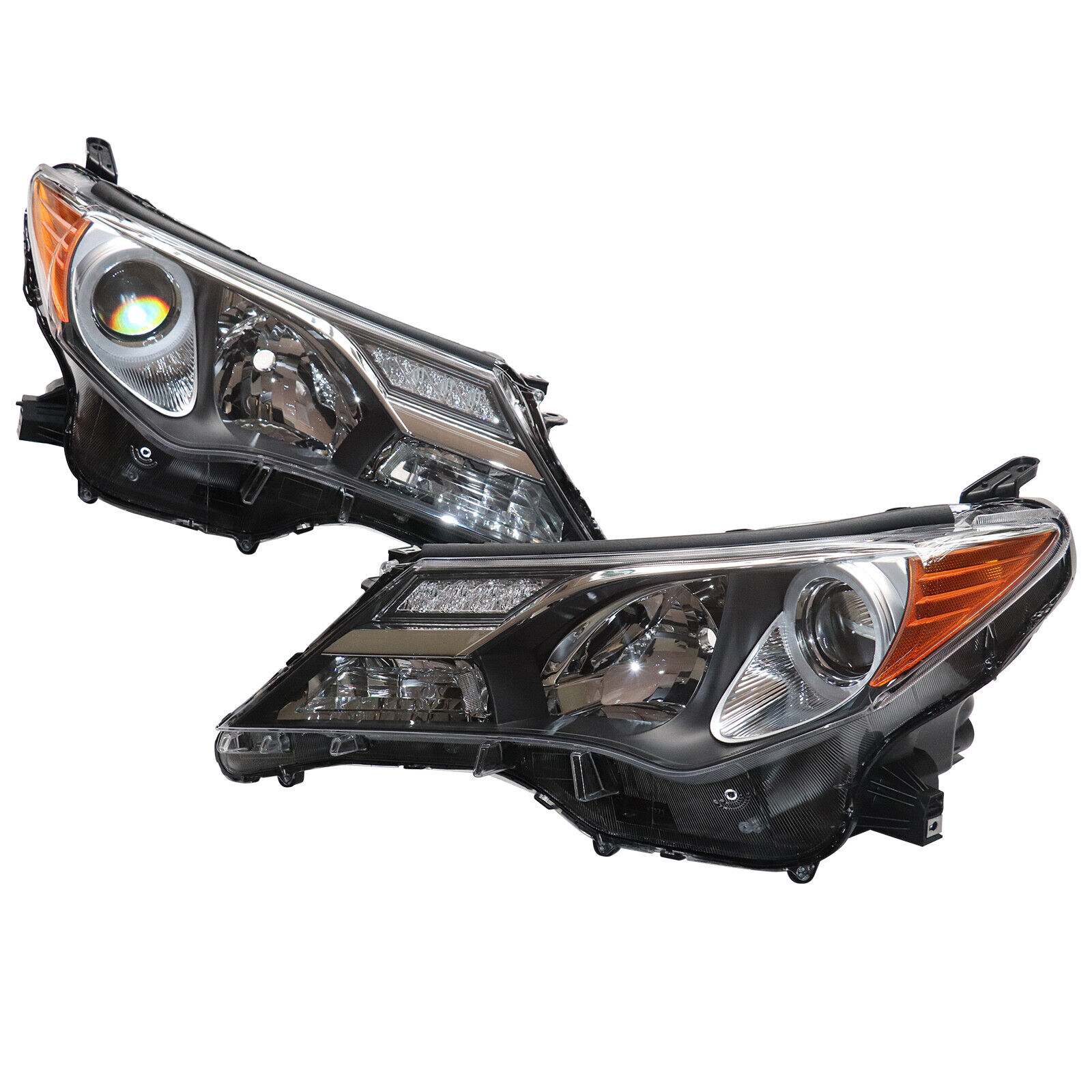 2pcs For 2013 2014 2015 Toyota RAV4 RAV-4 Headlights Headlamps Pair Left & Right