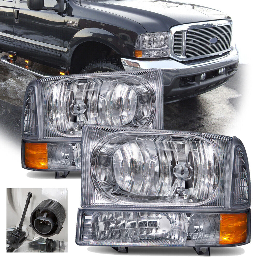 Headlight Park Light Set For Ford 99-04 F-250 F-350 F-450 SuperDuty Excursion