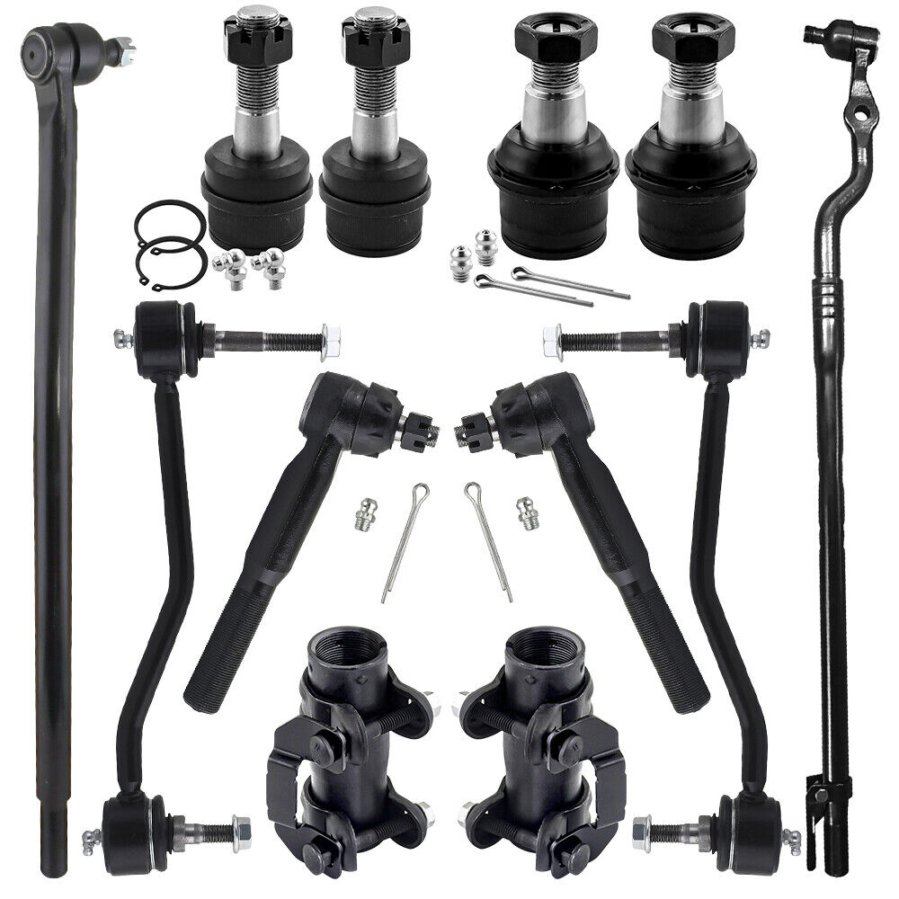 12x For 00-04 Ford F-250 F-350 Suspension Kit Sway Bar Tie Rod Lower Ball Joint
