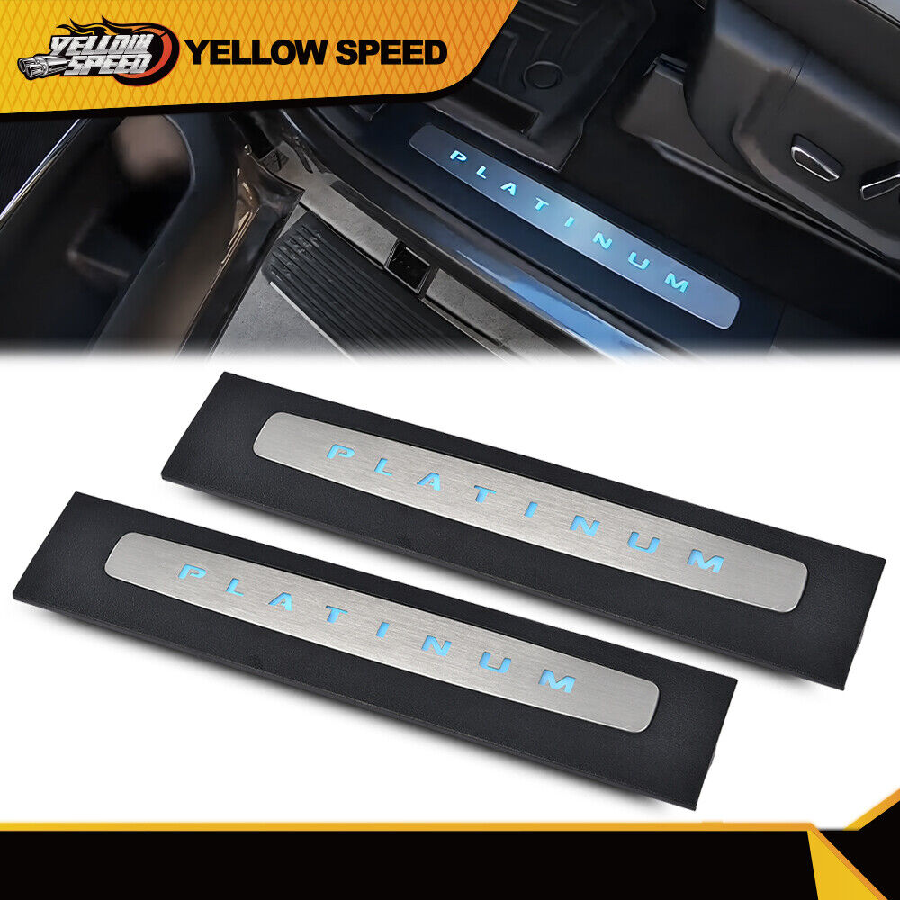 LED Fit For 2017-2022 Super Duty CREW CAB ONLY Illuminated Door Sill Plate Set 