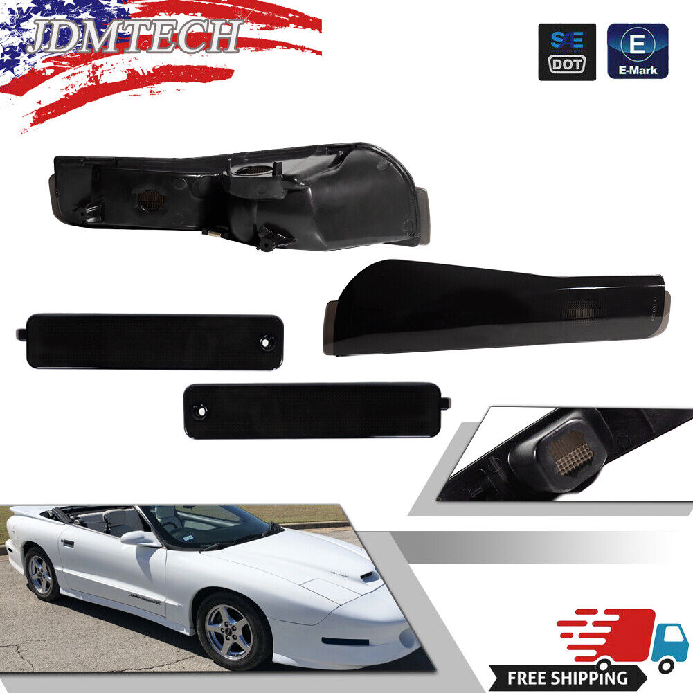 Smoked Signal+Side Marker Combo Kit For 1993-1997 Pontiac Firebird Trans Am WS6