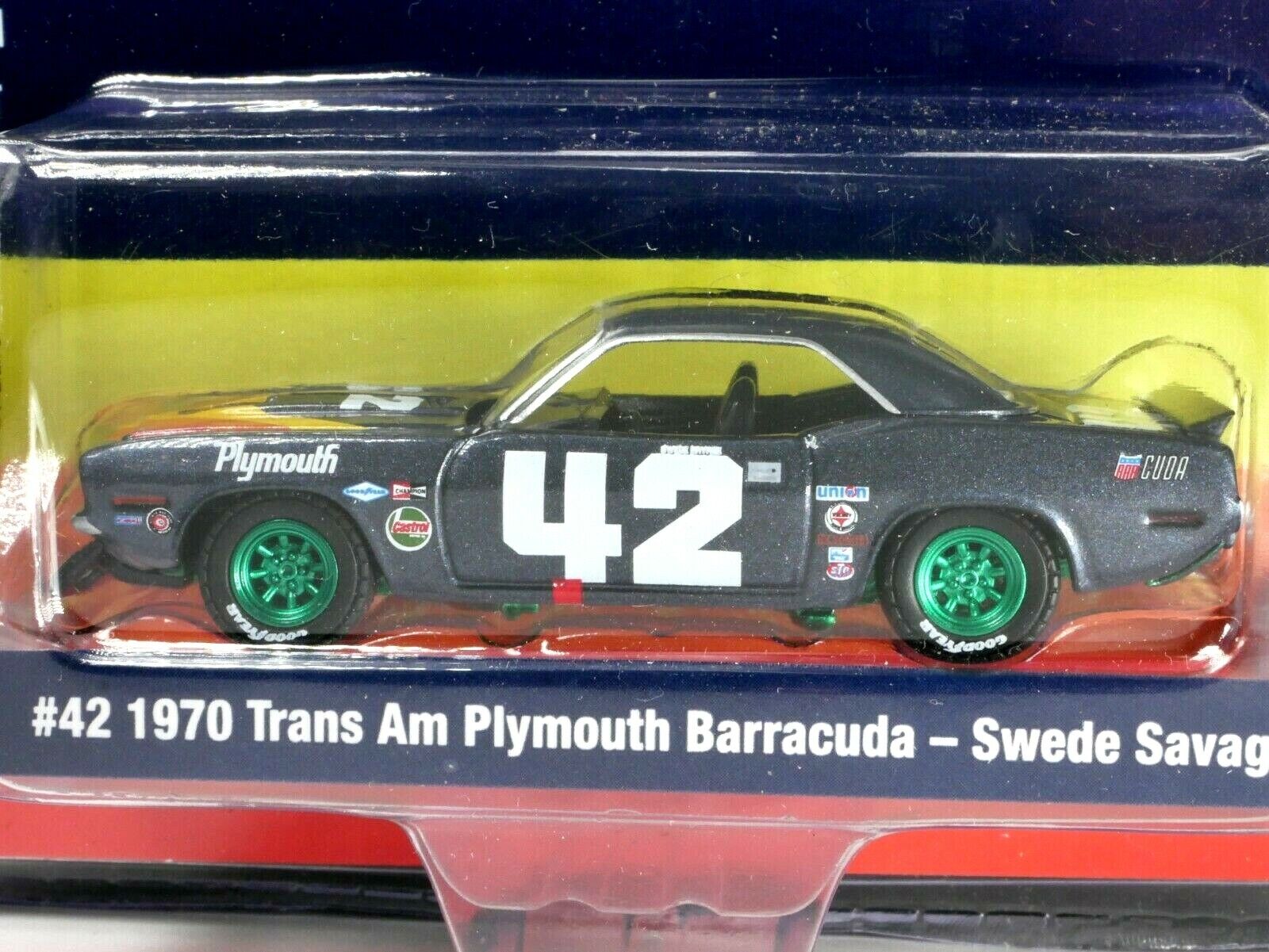 1970 Trans Am Plymouth Barracuda 1/64 Scale CHASE Diecast Car Real Riders VHTF