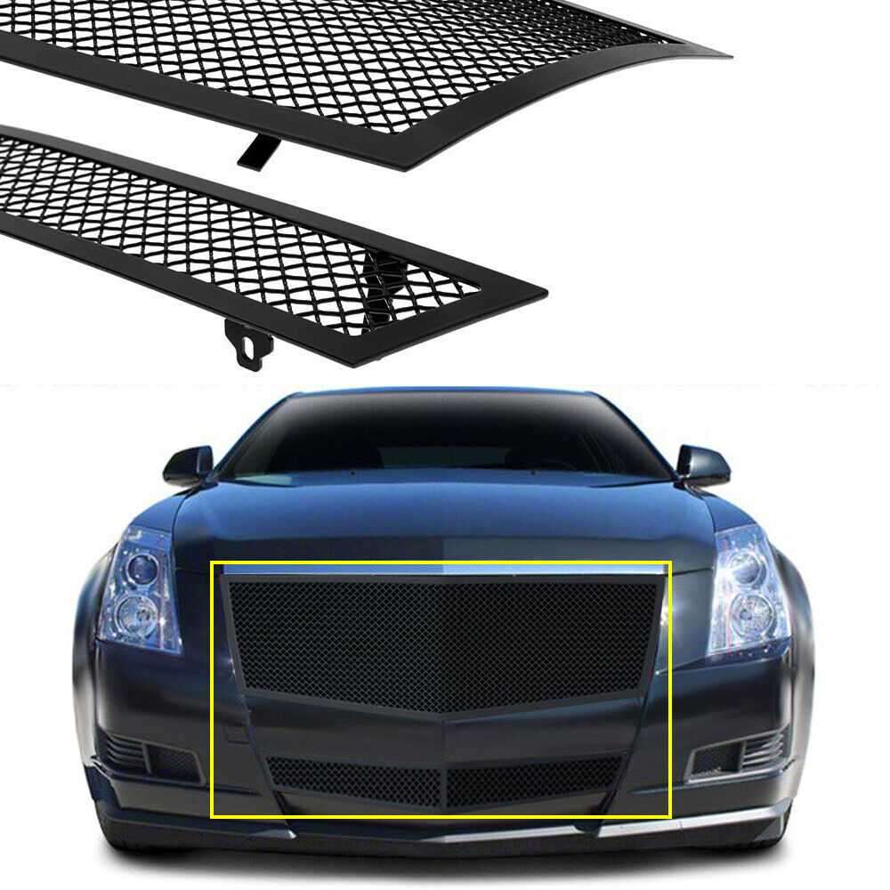 Stainless Black Mesh Grille For 2008-2013 Cadillac CTS /CTS Coupe 2009 2010 2011