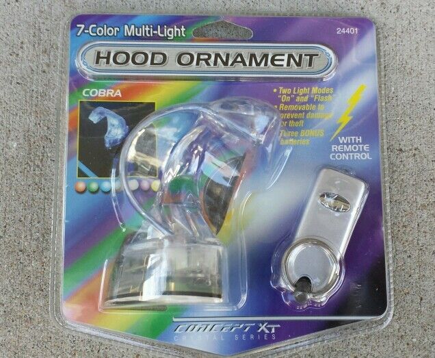 Cobra Hood Ornament 7 Color Multi-light w/ Remote 24401 NEW Concept XT Crystal 