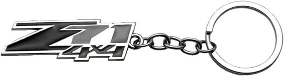 1Pc Z71 4X4 Logo Keychain Key Ring for Auto Car Truck Vehicle Key (Chrome Gray)