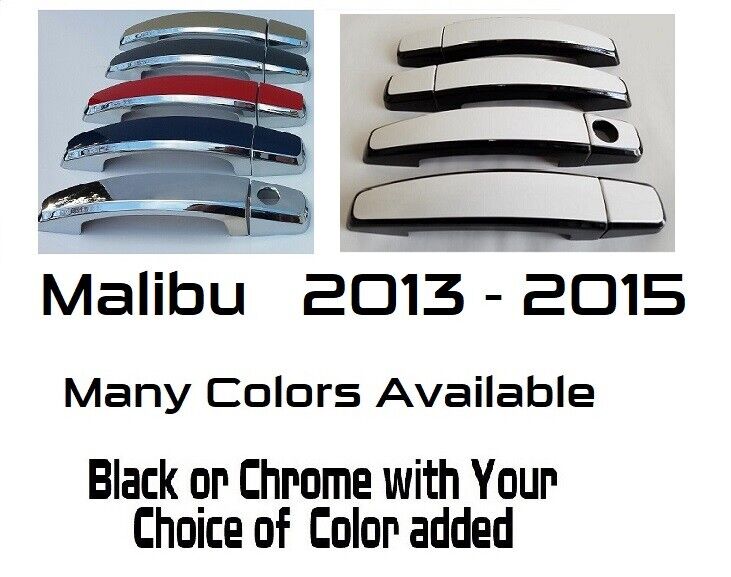 Custom Black OR Chrome Door Handle Covers 2013 - 2015 Chevy Malibu U PICK CLR