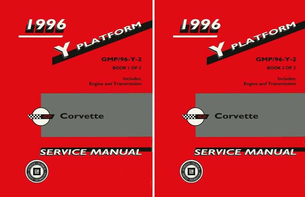 1996 Corvette Shop Service Repair Manual Book Engine Drivetrain Electrical OEM