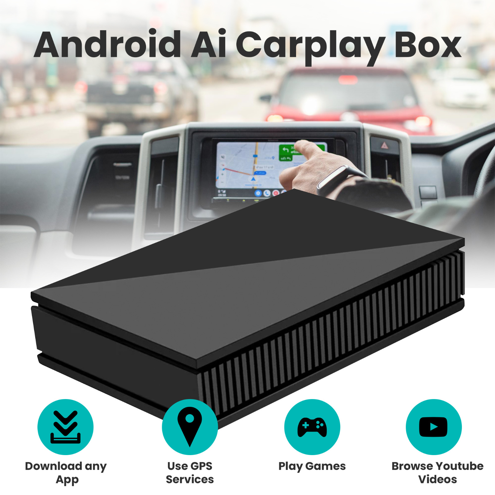 Bingo+ Wireless CarPlay Receiver Smart AI Box Android 11 YouTube Netflix Disney