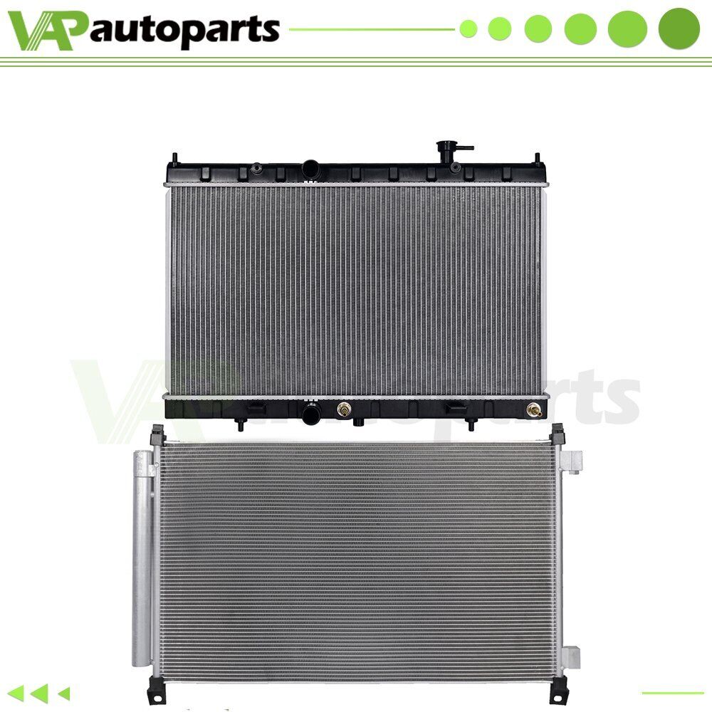 For 2014 15-2019 Nissan Rogue Aluminum Radiator & AC Condenser Cooling Assembly