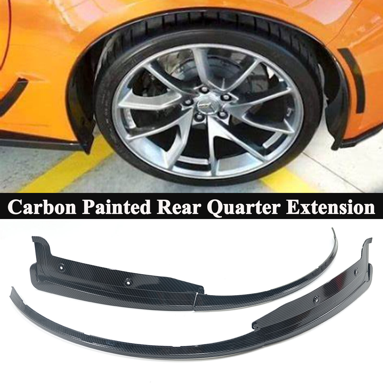 For Corvette C7 Z06 14-19 Carbon Fiber Rear Quarter Extension Wheel Fender Flare