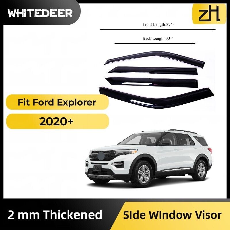 Fits for Ford Explorer 2020+ Side Window Visor Sun Rain Deflector Guard Thicken