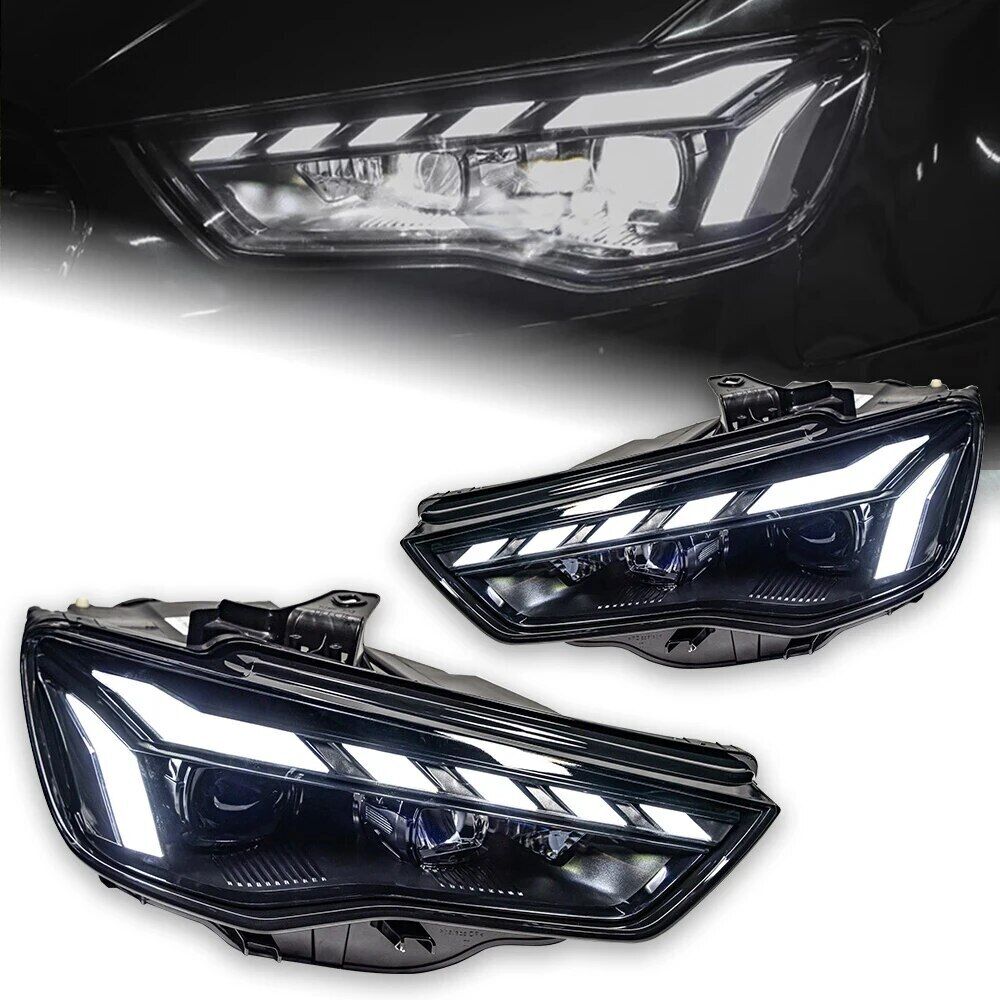 Pair LED Headlight Upgrade For Audi A3 2013-2016 Laser Projector DRL Head Lamps