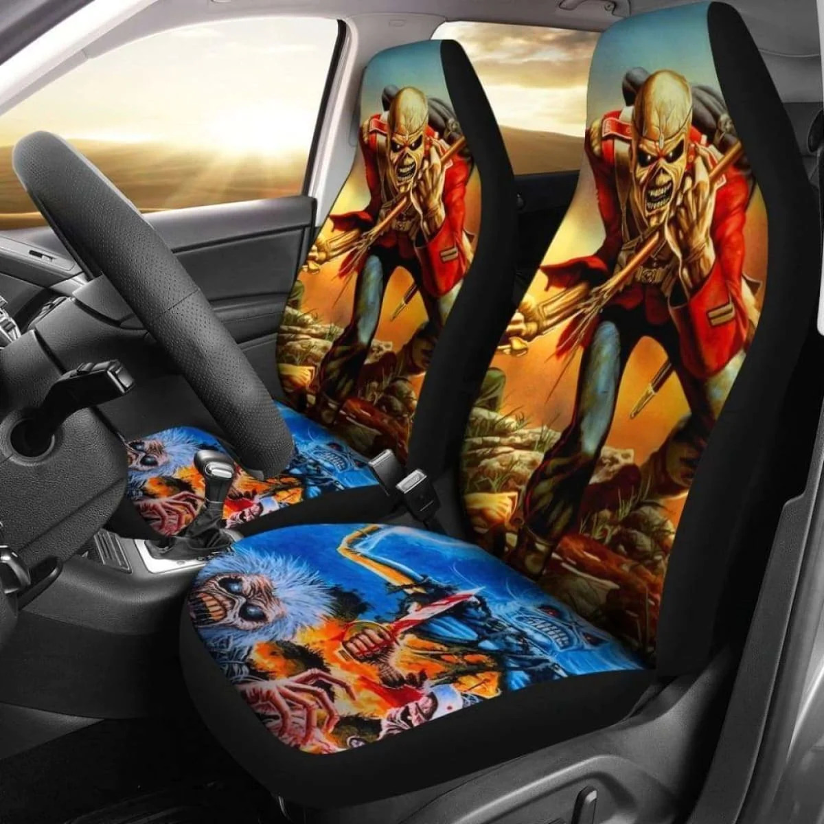 Gift Idea for Lovers Rock Music Iron Maiden Car seat cover