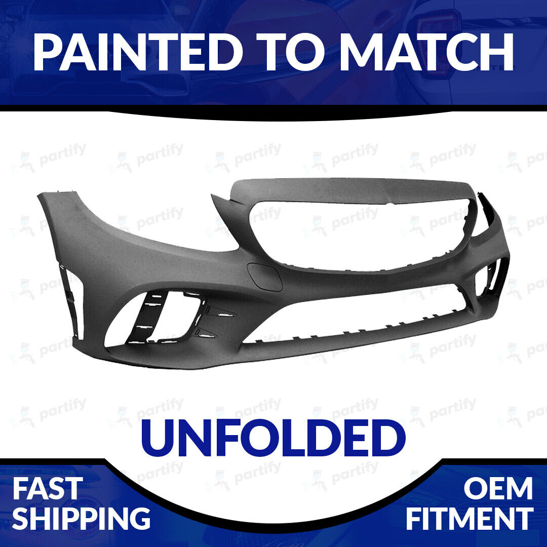 NEW Painted Unfolded Front Bumper For 2018 2019 2020 2021 2022 Mercedes C43 AMG