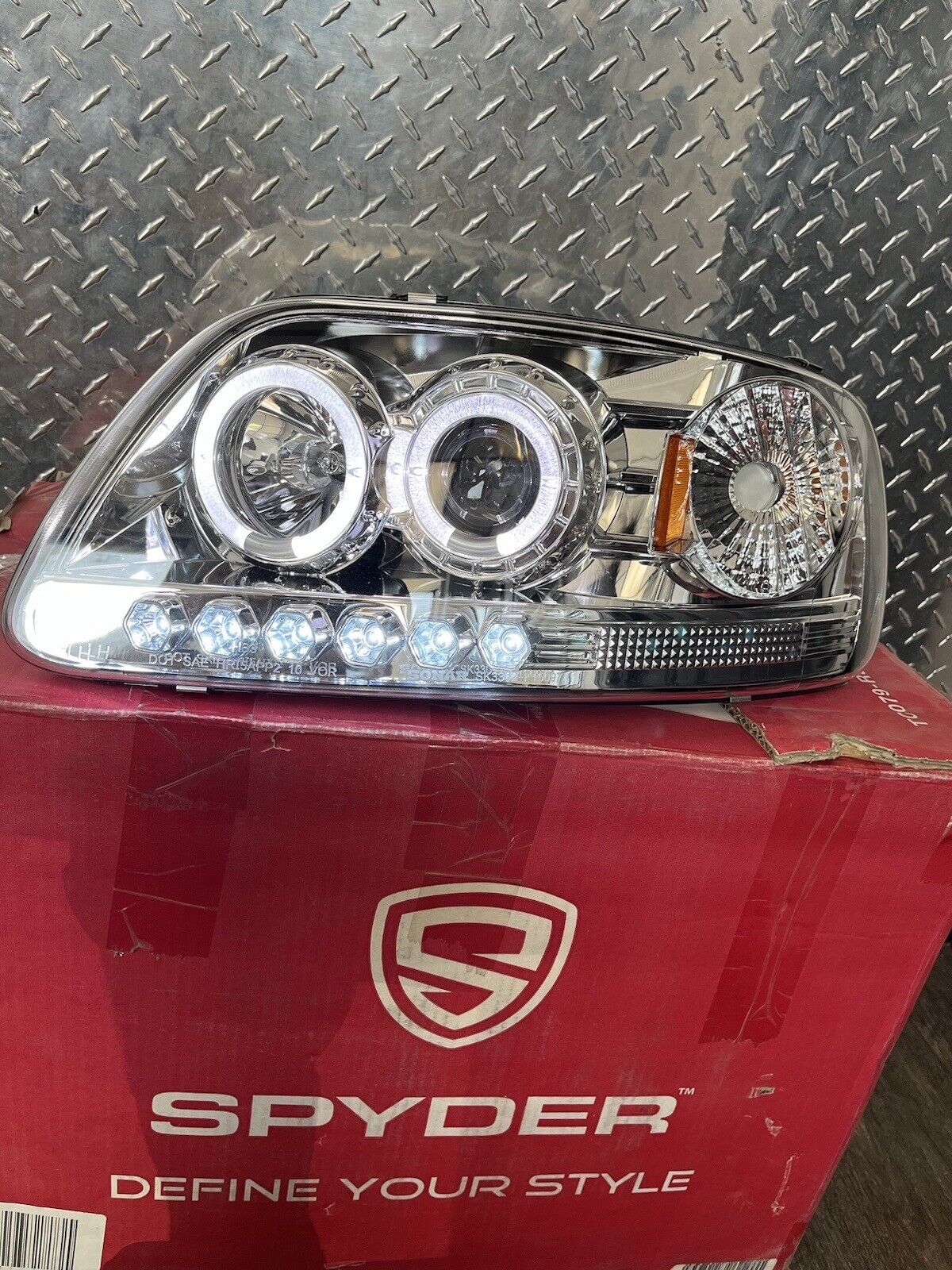 SPYDER Ford F150 1997-00 LED Halo Amber Reflctr Headlights PLUG & PLAY - 5010278