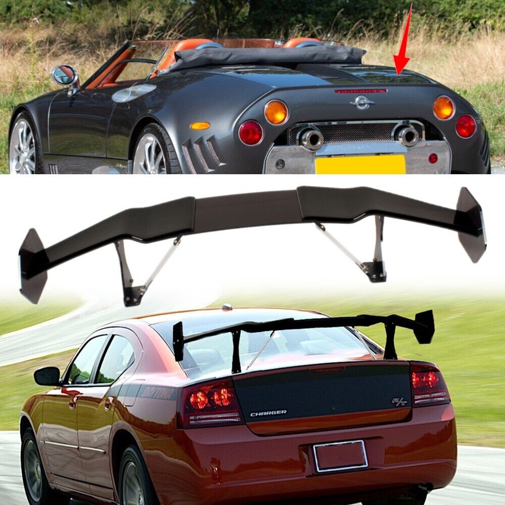 Rear Spoiler Racing GT Ducktail Style Wing Glossy Black Fit For Spyker C8