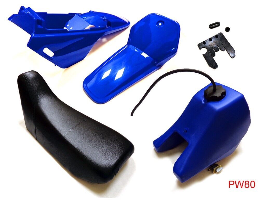 Blue Plastic Body Fender Seat Gas Tank Set Yamaha Peewee PW 80 PW80 Dirt Bike