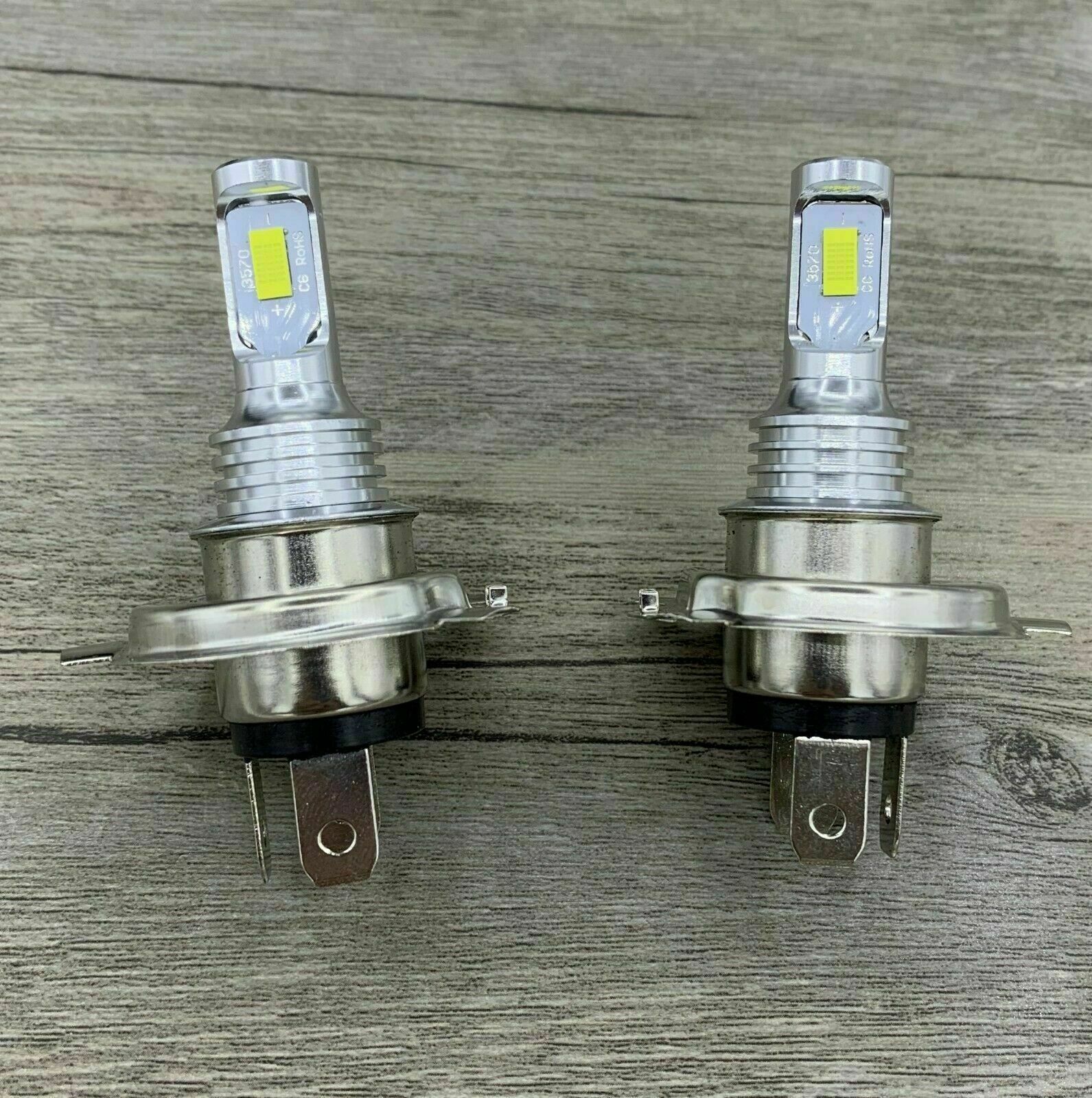 2pcs H4 9003 HB2 6000k SUPER WHITE LED Headlights Bulbs Kit High/Low Beam