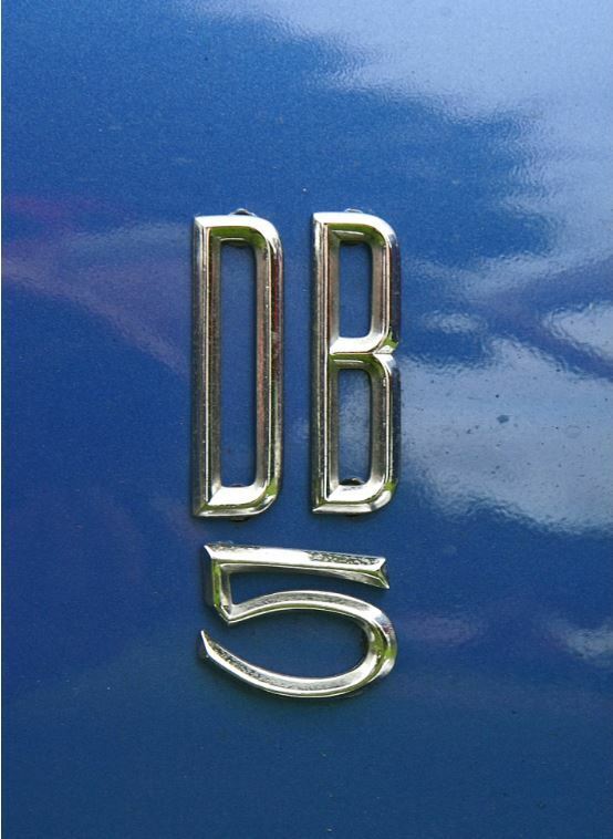 Aston Martin DB5 '5' Badge - Rear - Chrome