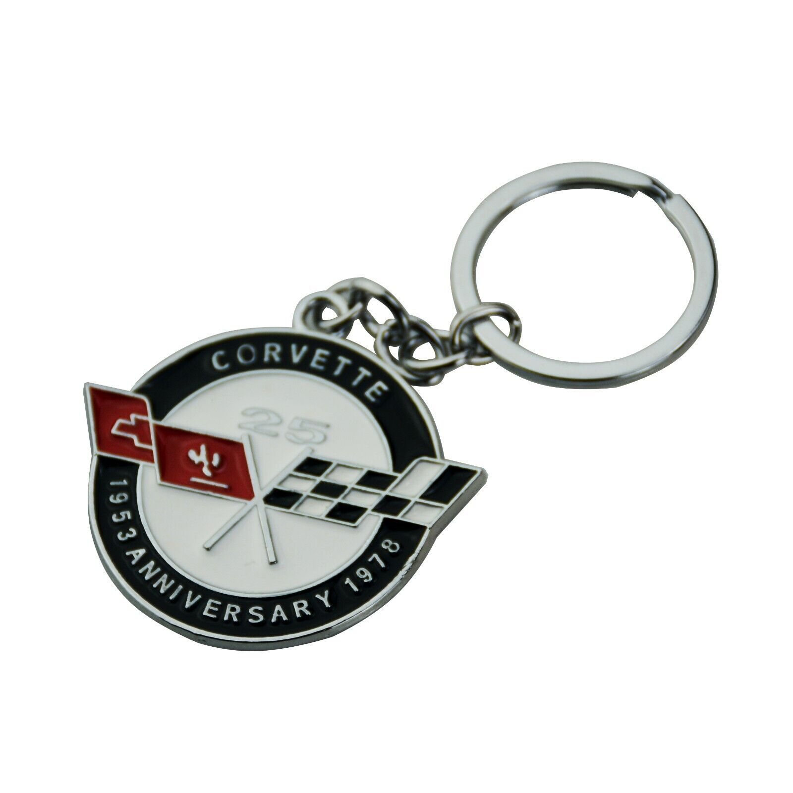 25th Anniversary  keychain Car Alloy Key Chain Ring Gift For 1978 C3 Corvette