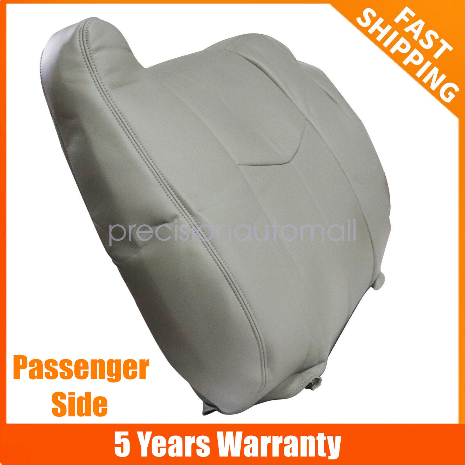 For 03-06 Chevy Suburban Tahoe Passenger Side Leather Lean Back Seat Cover Gray