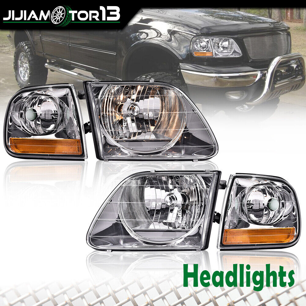 Fit For F150 Expedition 1997-03 Lightning Style Headlights & Corner Parking Lamp