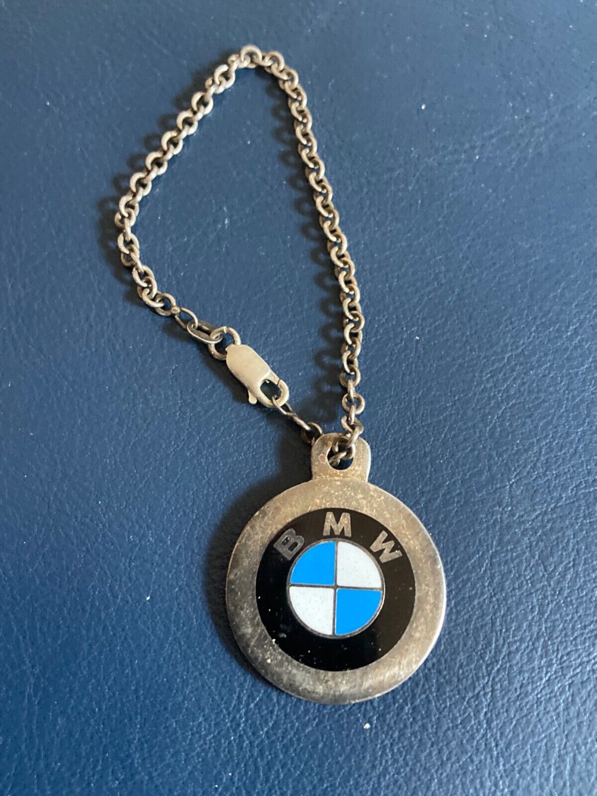 RARE VINTAGE NEW STERLING SILVER BMW KEYCHAIN: Stunning SILVER 1980's