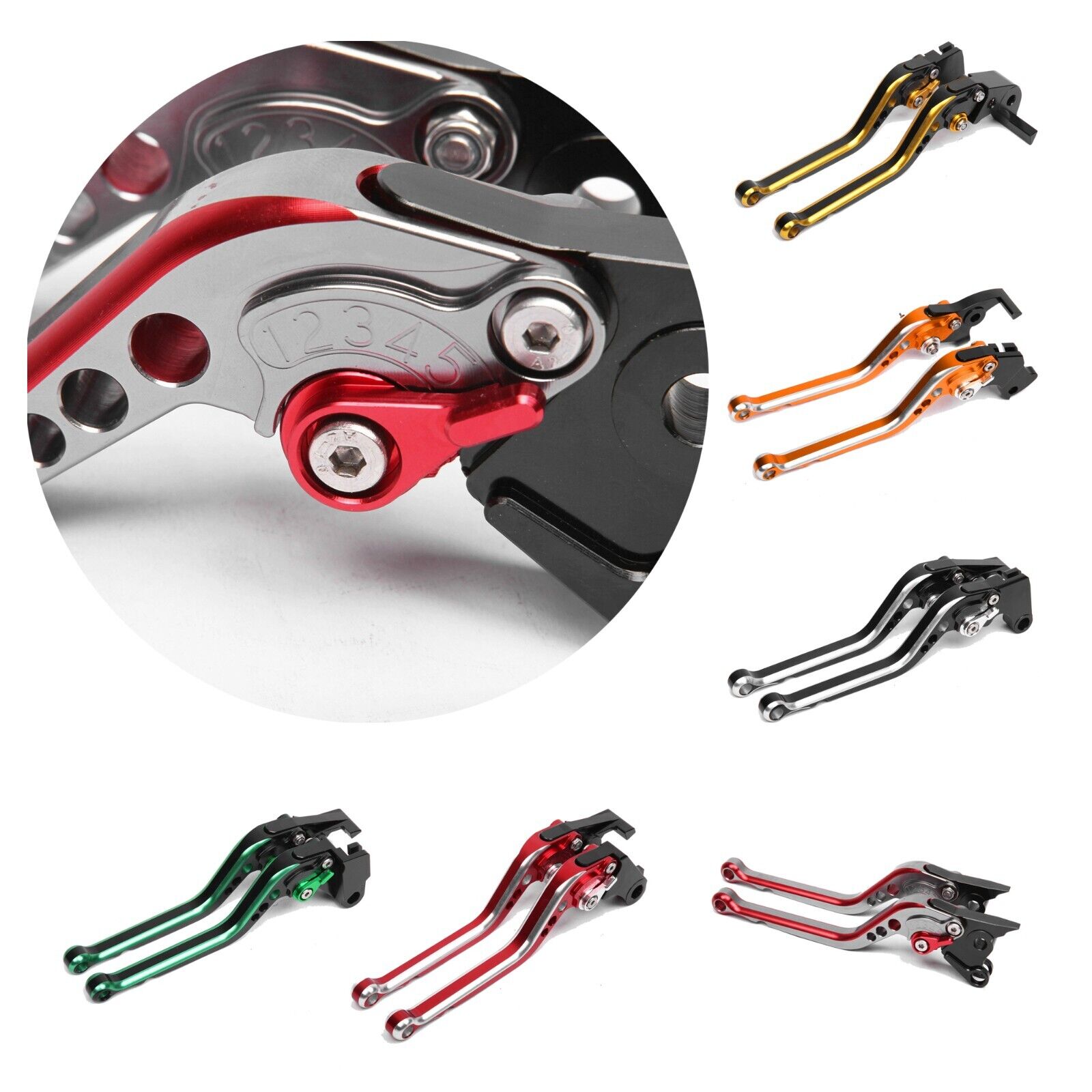 3 X Mix color clutch Brake Levers and 1X Folding Extend Brake Levers Clutch