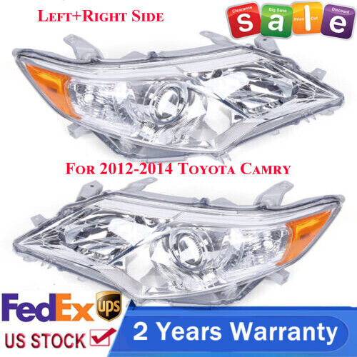 1 Pair Headlights For Toyota Camry LE SE XLE 2012 2013 2014 Left+Right Headlamps