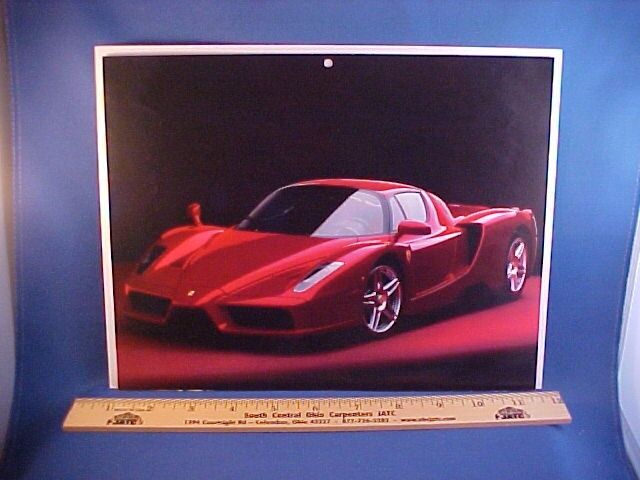 new 2003 Ferrari ENZO exotic full-color calendar art w/backer board to frame