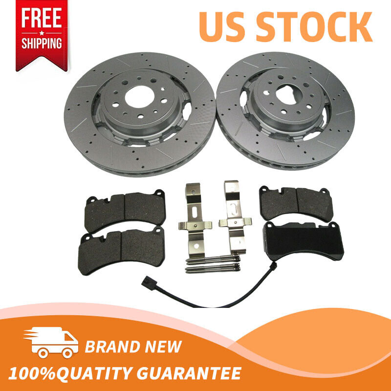 For Maserati Granturismo Gt Front Brake Pads + Rotors Drilled & Slotted 606 Hot