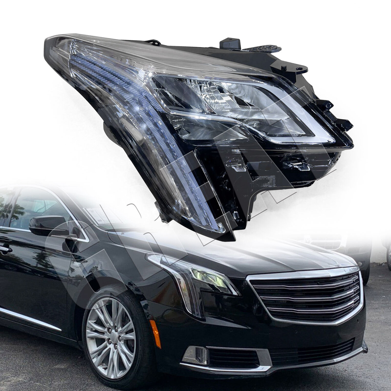 2018-2019 Cadillac XTS LED DRL Signal Projector Headlight Headlamp - Passenger