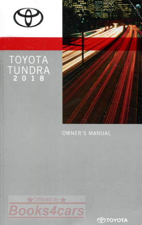 TOYOTA TUNDRA 2018 OWNERS MANUAL OWNER\'S BOOK