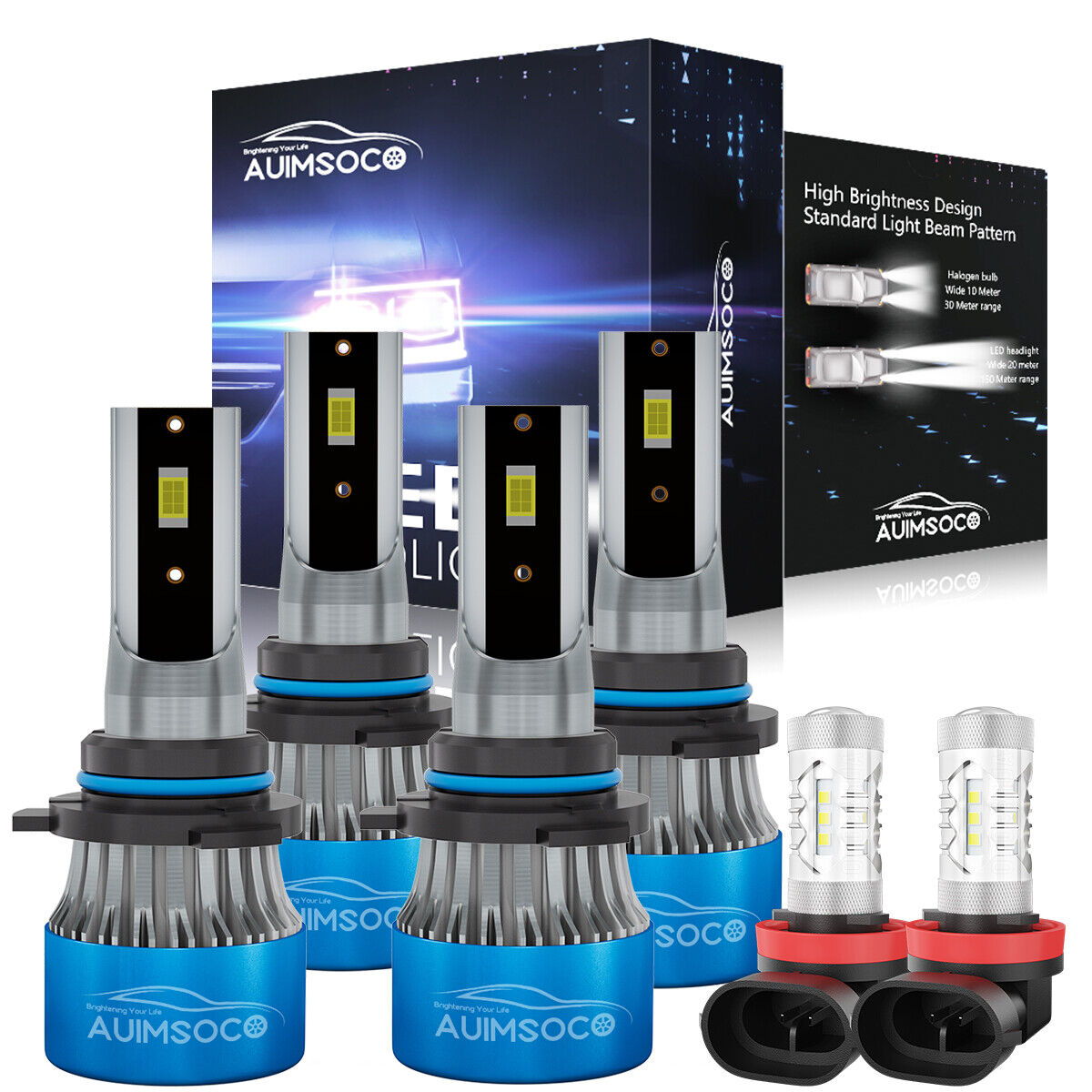 For 2011-2015 Nissan Armada 6pcs LED Headlight High Low Beam Fog Light Bulbs Kit