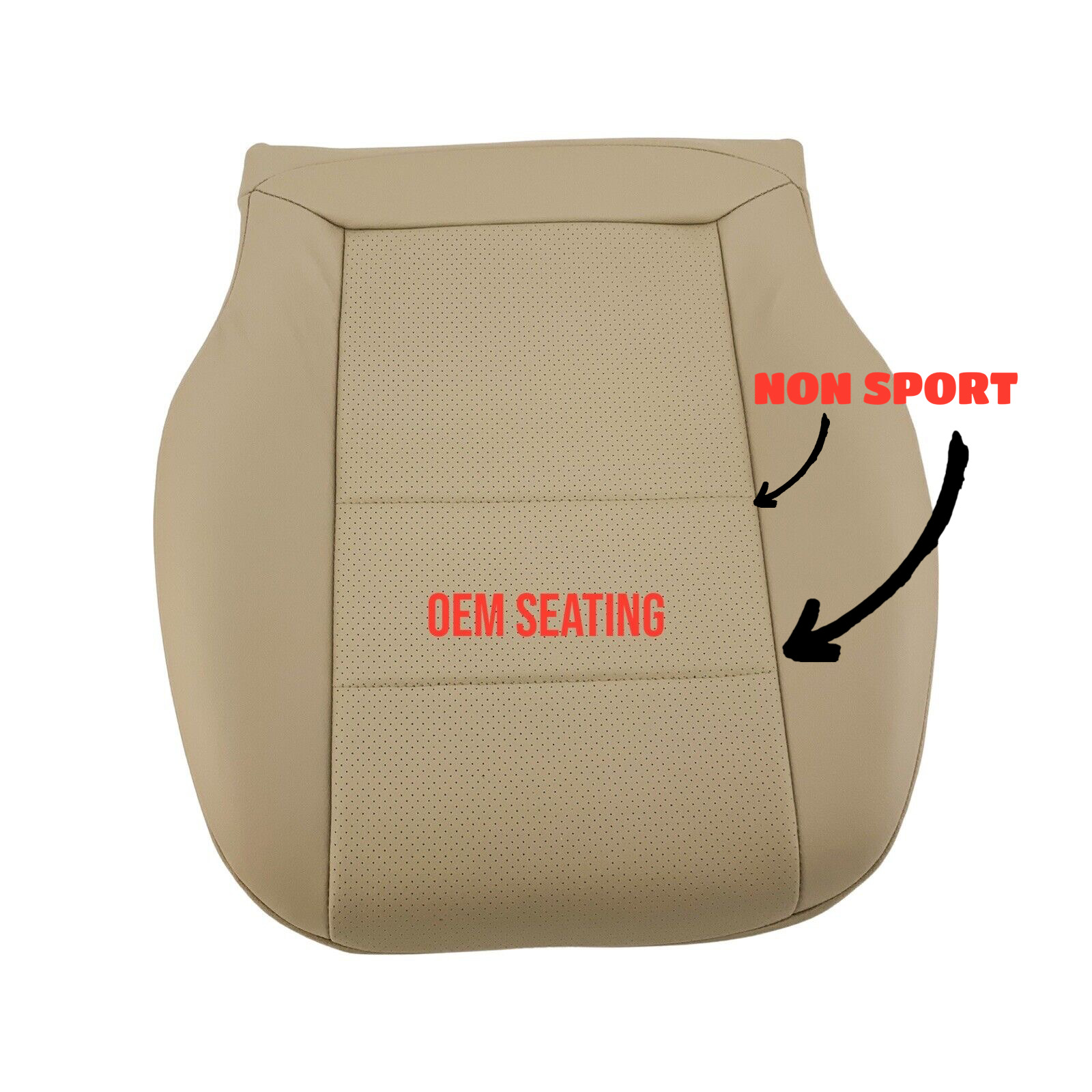 2008 To 2015 fit Mercedes Benz GLK 250 350 Driver Bottom Leather Seat Cover Tan