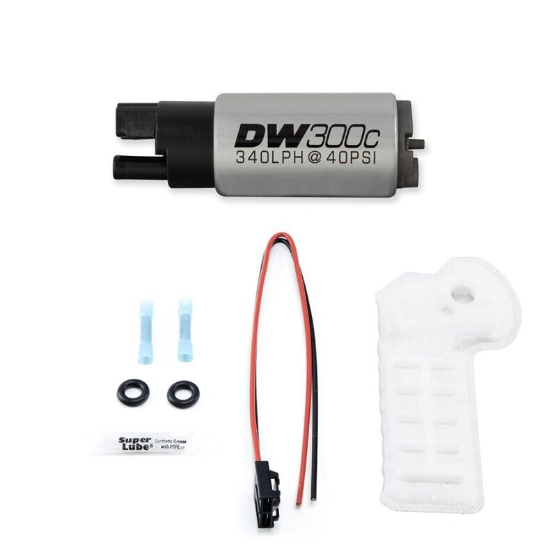 DeatschWerks 9-307-1026 DW300C 340lph Compact Fuel Pump with 9-1026 Install Kit