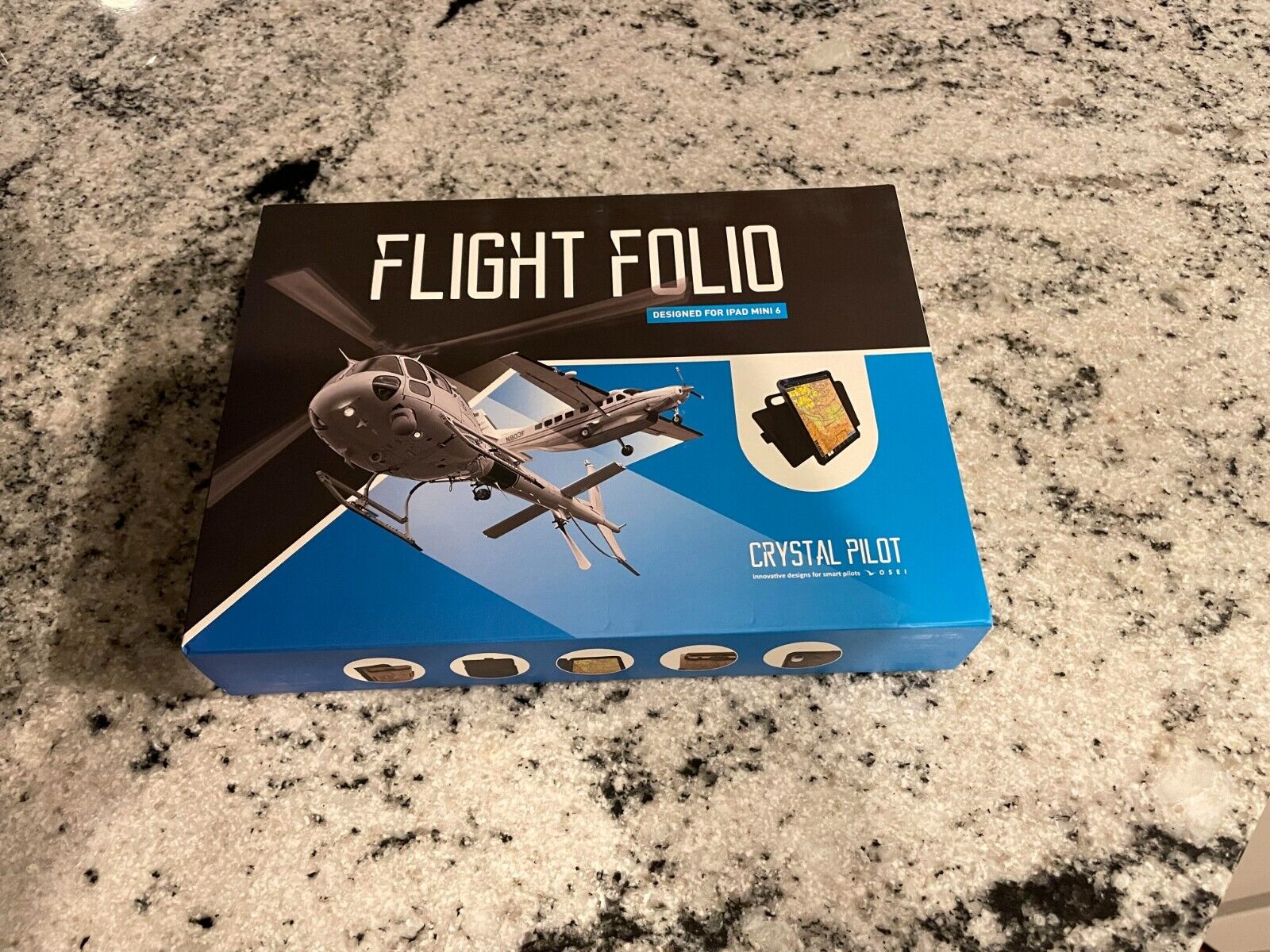 New Crystal Pilot Leather Flight Folio For iPad Mini 6 