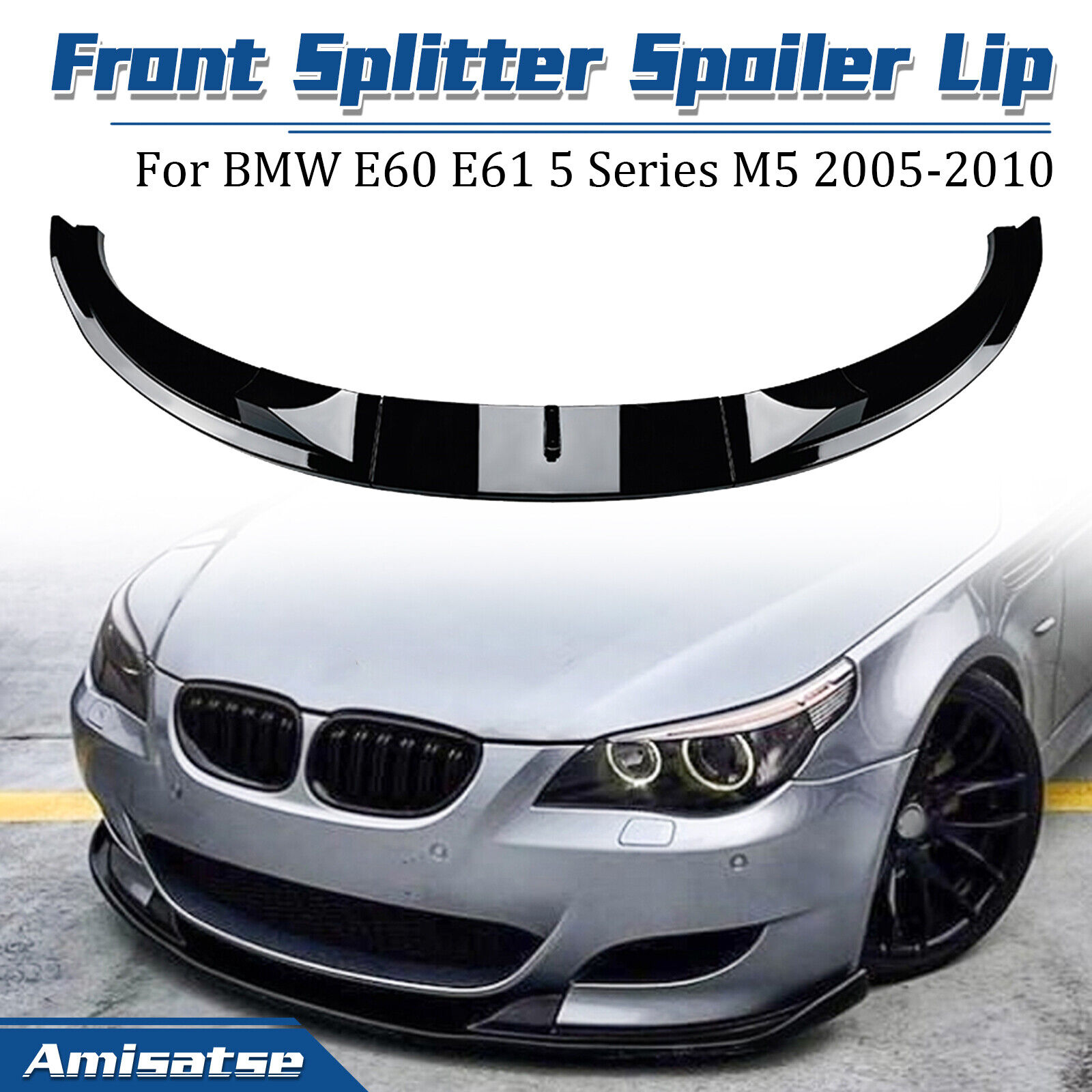 Gloss Black Front Spoiler Lip Kit For BMW 4 Series G26 Gran Coupe 2020-2024